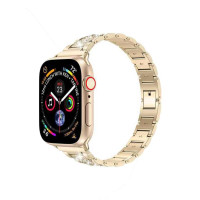 Ремінець для Apple Watch - 38/40/41mm, Diamond Stainless Steel, Gold (HC)
