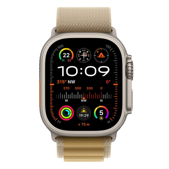 Apple Watch Ultra 2 2024 Natural Titanium, Tan Alpine Loop (L), LTE