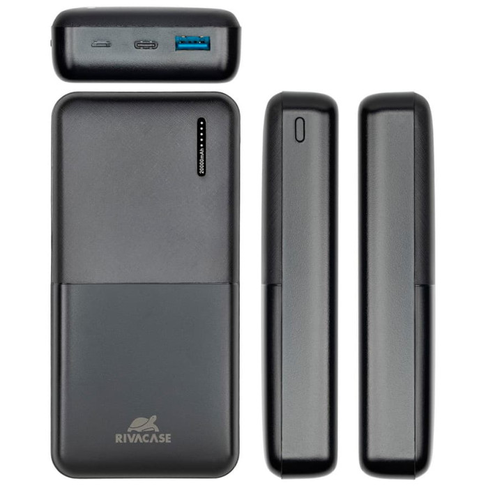 Додатковий аккумулятор RivaCase 20000mAh QC 3.0 Black