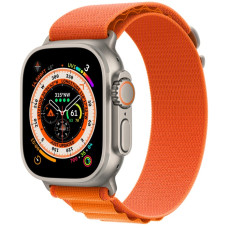 Apple Watch Ultra Titanium, Orange Alpine Loop (Large), LTE