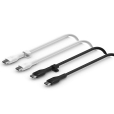 Кабель USB-C to USB-C - Belkin, Boost Charge Flex 60W 1m, White / Black (2pack)