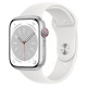 Apple Watch S8 41mm Silver, White Sport Band, LTE Вживаний (б/в)