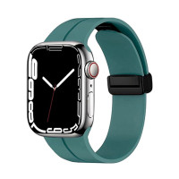 Ремінець для Apple Watch - 42/44/45/46/49mm, Simple Magnetic Silicone Band, Pine Green