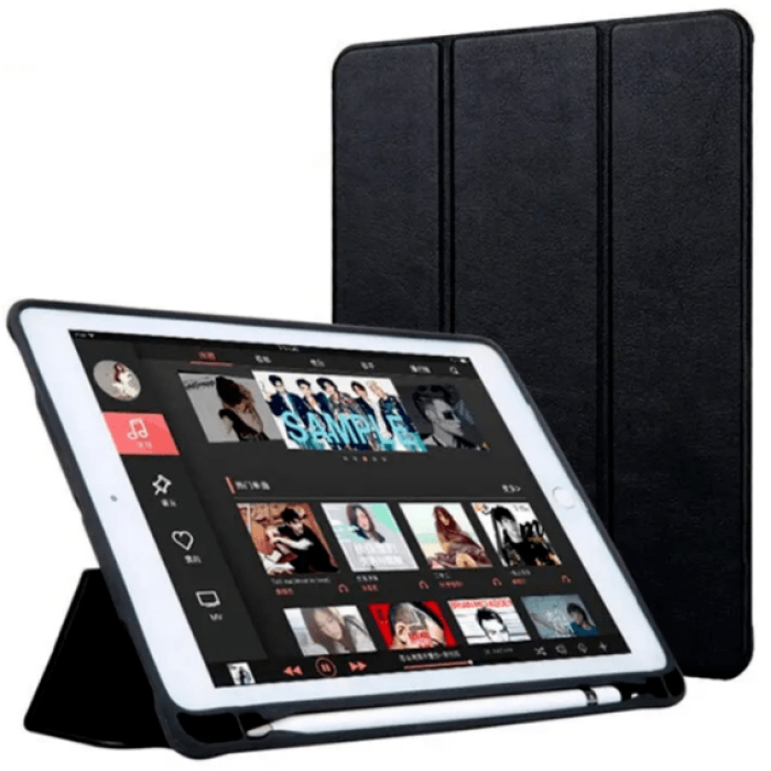 Чохол для iPad Pro 11 (2024) - Comma Joy PU with Pen Holder Series, Black