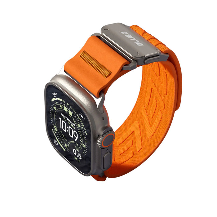 Ремінець для Apple Watch - 42/44/45/46/49mm, Blueo Trailweave MagLock Quick-Release Band, Orange