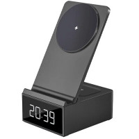 Бездротова зарядна станція - Wiwu, Platinum Wi-W011 3in1, Black