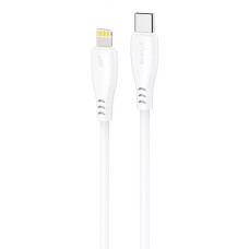 Кабель USB-C to Lightning - Proove, Simple Silicone 27W 1m, White