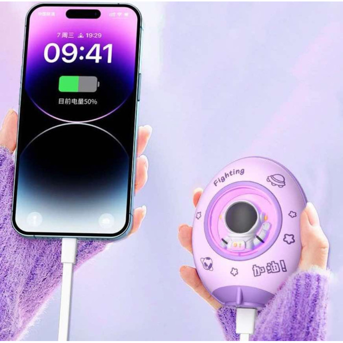 Додатковий аккумулятор Wekome 5000mAh Power Bank and Hand Warmer Purple
