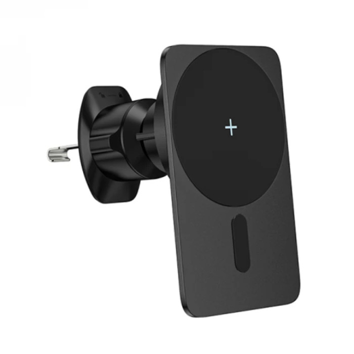 Тримач з безпровідною зарядкою WIWU Wi-Q001 Liberator Wireless Charger with MagSafe 15W Black