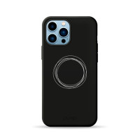 Чохол для iPhone 13 Pro Max - Pump Silicone Minimalistic, Circles on Dark