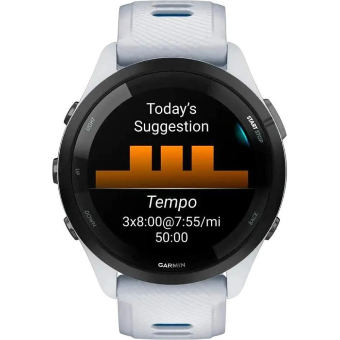 Смарт-годинник Garmin Forerunner 265 Black Bezel w.Whitestone Case and Whitestone/Tidal Blue S. Band