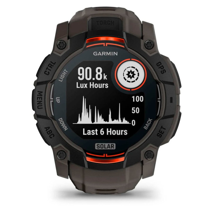 Смарт-годинник Garmin Instinct 3 50mm Solar Black with Charcoal Band