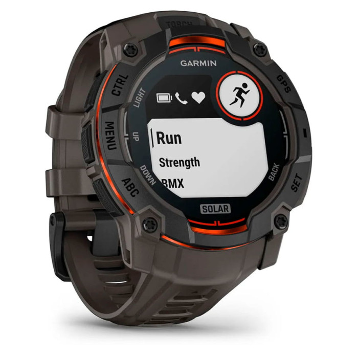 Смарт-годинник Garmin Instinct 3 50mm Solar Black with Charcoal Band