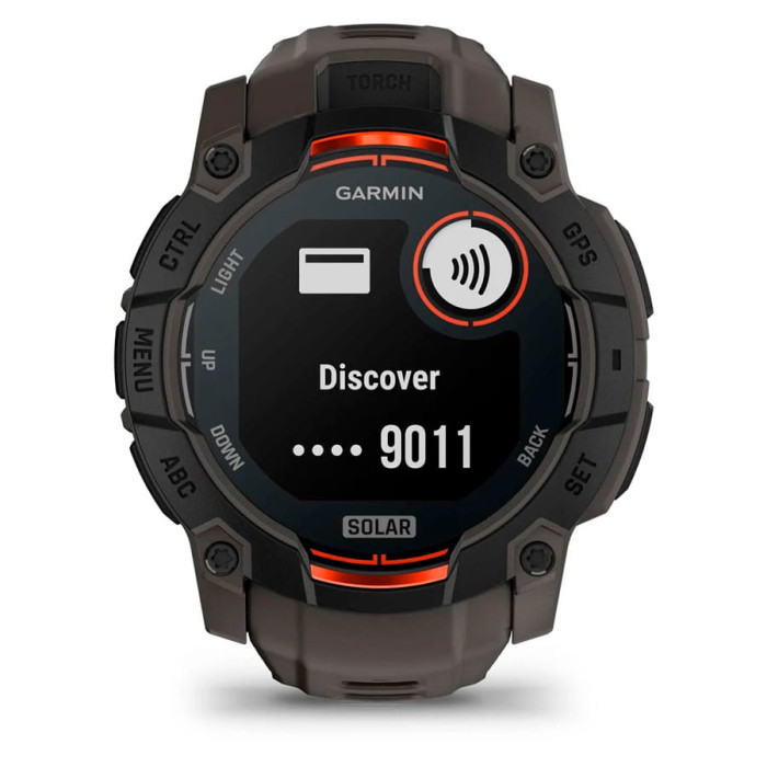 Смарт-годинник Garmin Instinct 3 50mm Solar Black with Charcoal Band