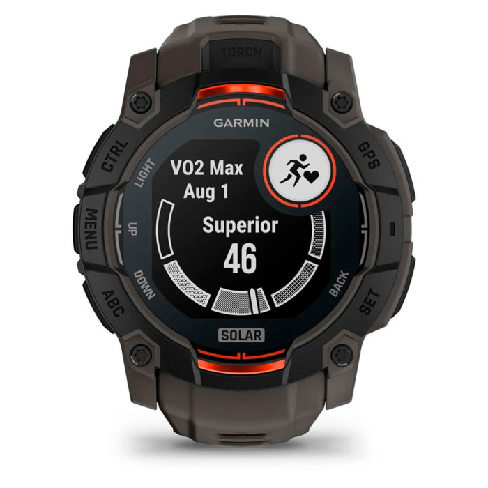 Смарт-годинник Garmin Instinct 3 50mm Solar Black with Charcoal Band