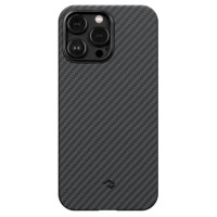 Чохол для iPhone 14 Pro Max - Pitaka 3 Twill 1500D MagSafe, Black / Grey