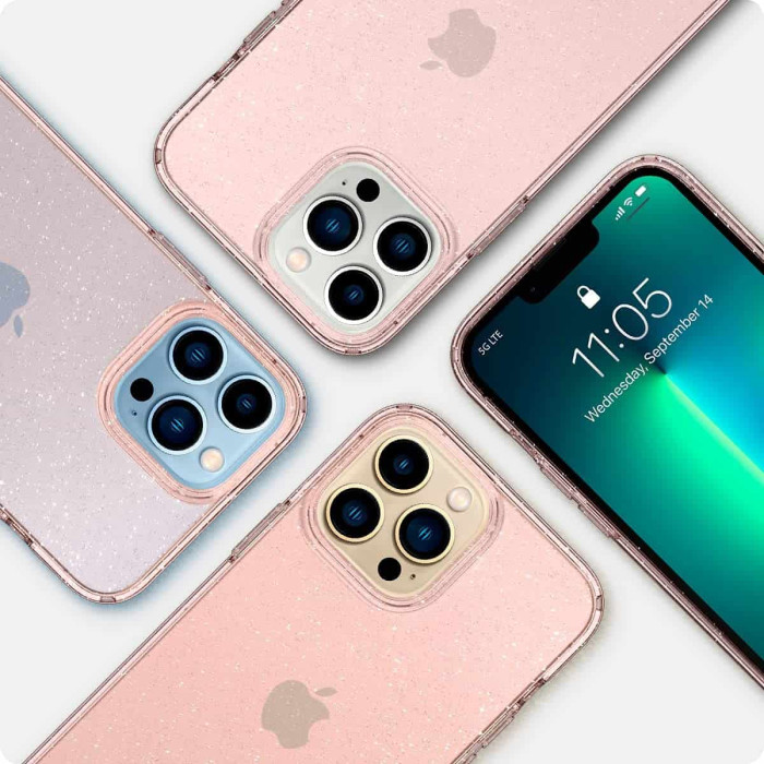 Чохол для iPhone 13 Pro - Spigen Liquid Crystal, Glitter Rose