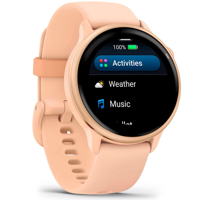 Смарт-годинник Garmin Vivoactive 6 Metallic Pink Dawn with Pink Dawn Band