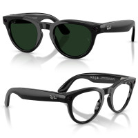 Смарт-окуляри Ray-Ban Meta Headliner Gen 2 H.Bridge Fit Shiny Black Clear-Graphite Green Trans.s50
