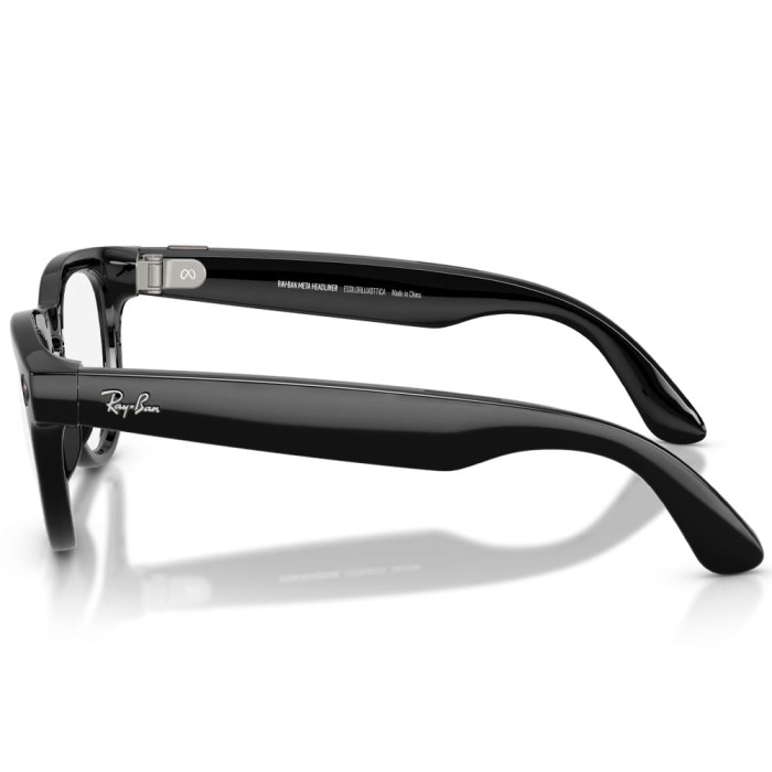 Смарт-окуляри Ray-Ban Meta Headliner Gen 2 H.Bridge Fit Shiny Black Clear-Graphite Green Trans.s50