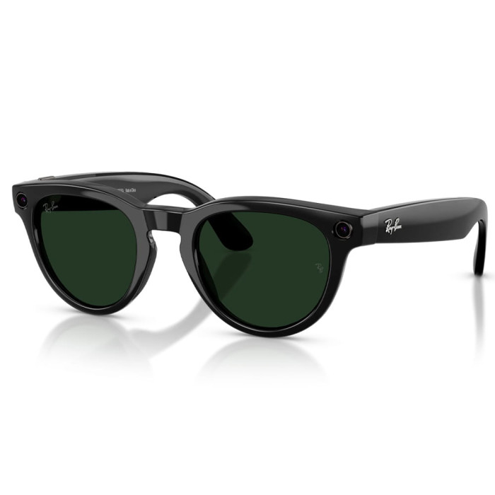 Смарт-окуляри Ray-Ban Meta Headliner Gen 2 H.Bridge Fit Shiny Black Clear-Graphite Green Trans.s50