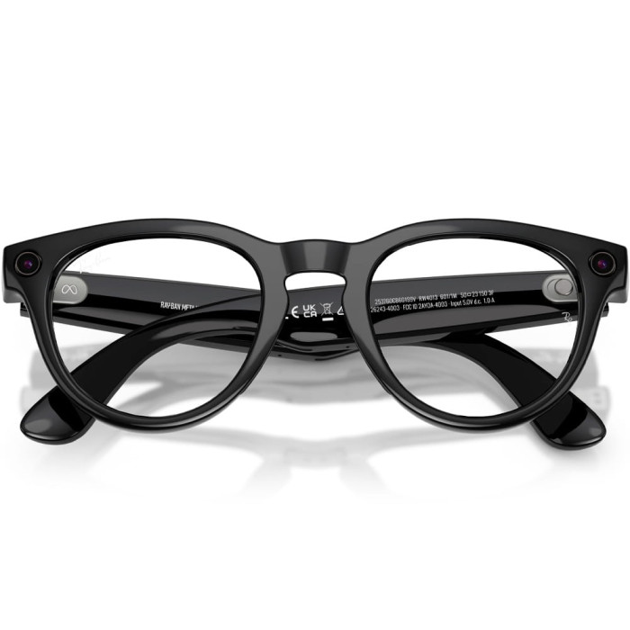 Смарт-окуляри Ray-Ban Meta Headliner Gen 2 H.Bridge Fit Shiny Black Clear-Graphite Green Trans.s50