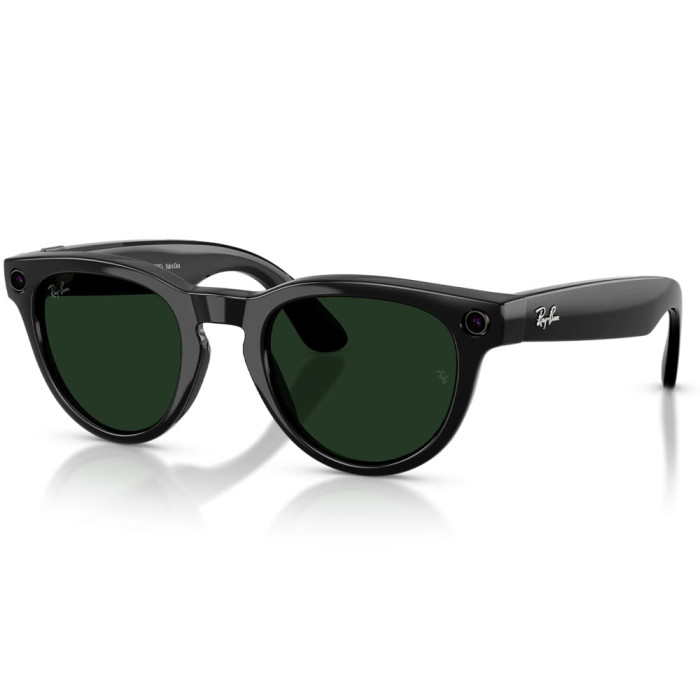Смарт-окуляри Ray-Ban Meta Headliner Gen 2 H.Bridge Fit Shiny Black Clear-Graphite Green Trans.s50