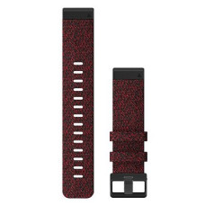 Ремінець для годинника Garmin - QuickFit 22mm, Heathered Nylon, Red/Black