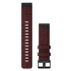Ремінець для годинника Garmin - QuickFit 22mm, Heathered Nylon, Red/Black