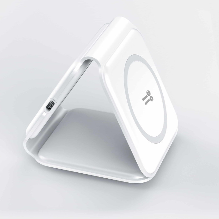 Бездротова зарядна станція - Wiwu, Power Air M6 3in1, White
