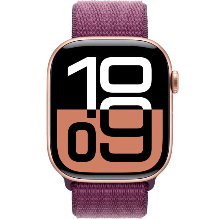 Apple Watch S10 42mm Rose Gold, Plum Sport Loop