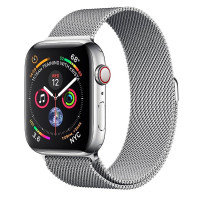 Apple Watch S4 44mm Silver Stainless Steel, Silver Steel Milanese LTE Вживанний (б/в)