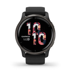 Смарт-годинник Garmin Venu 2 Slate Stainless Steel Bezel with Black Case and Silicone Band