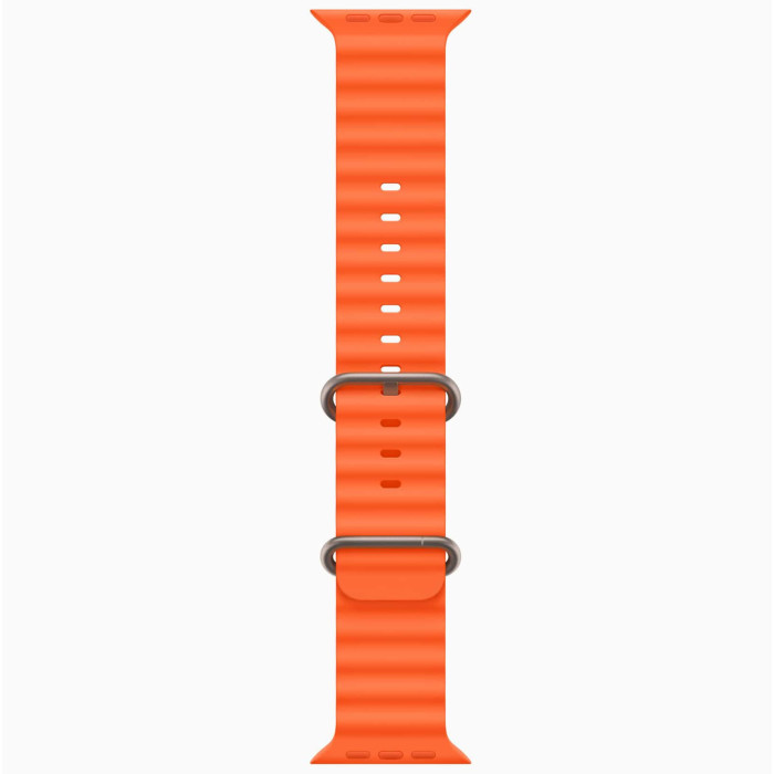 Apple Watch Ultra 2 Titanium, Orange Ocean Band (One Size), LTE