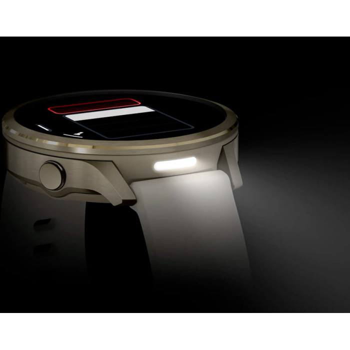 Смарт-годинник Garmin Venu 4 41mm Lunar Gold with Light Sand Leather Band