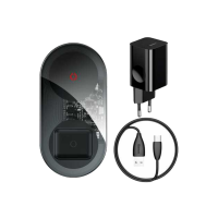 Бездротова зарядна станція - Baseus, Plant 2in1 Series, Black