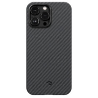 Чохол для iPhone 14 Pro - Pitaka 3 Twill 1500D MagSafe, Black / Grey