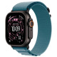 Apple Watch Ultra 3 Black Titanium, Light Blue Alpine Loop, (Large), LTE