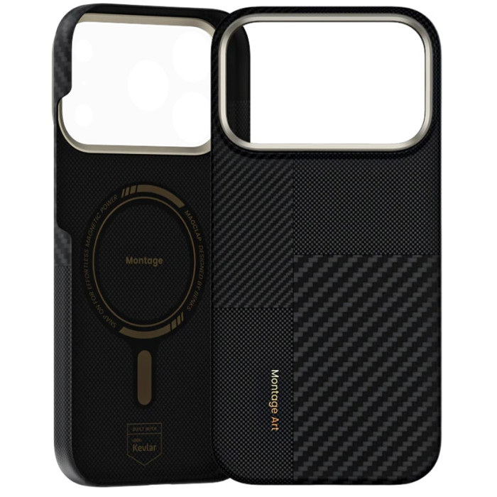 Чохол для iPhone 17 Pro Max / 18 Pro Max - Benks Montage ArmorAir Kevlar (600D/1500D) MagSafe, Black