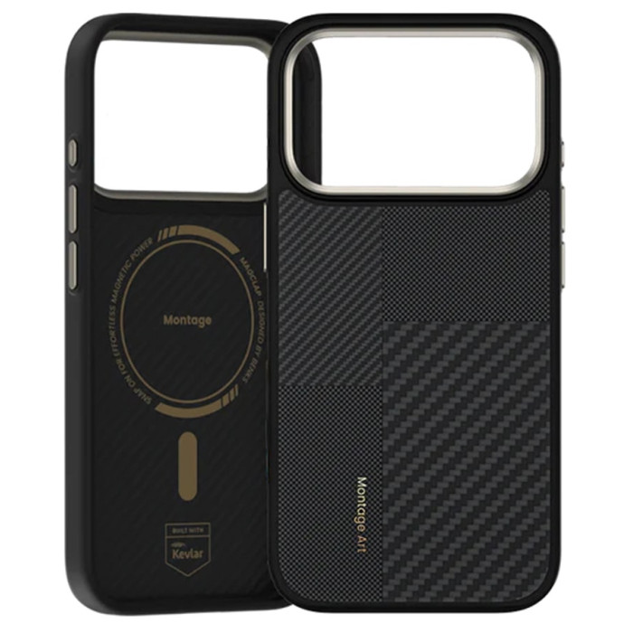 Чохол для iPhone 17 Pro Max / 18 Pro Max - Benks Montage ArmorPro Kevlar (600D/1500D) MagSafe, Black