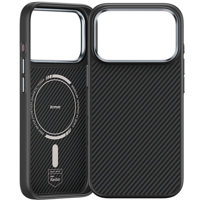 Чохол для iPhone 17 Pro Max / 18 Pro Max - Benks Armor Pro Kevlar (600D) MagSafe, Black