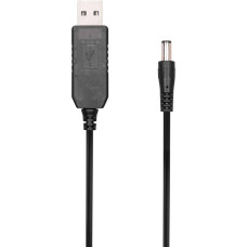 Кабель живлення USB-A - DC 5,5х2,5 мм, 5V/1.5A, Black