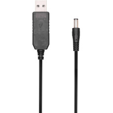 Кабель живлення USB-A - DC 5,5х2,5 мм, 5V/1.5A, Black