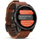 Смарт-годинник Garmin Fenix 8 Pro 47mm AMOLED Carbon Gray DLC Titanium with Chestnut Leather Band