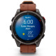 Смарт-годинник Garmin Fenix 8 Pro 47mm AMOLED Carbon Gray DLC Titanium with Chestnut Leather Band