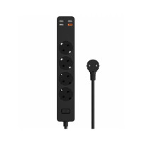 Мережевий фільтр Wiwu 20W Smart Power Strip USB-C + USB-A PLug Black