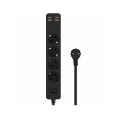 Мережевий фільтр Wiwu 20W Smart Power Strip USB-C + USB-A PLug Black
