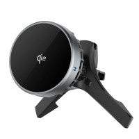 Тримач з безпровідною зарядкою WIWU Car Wireless Charger CH-319 Qi2.0 Black