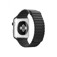 Ремінець для Apple Watch - 42/44/45/46/49mm, Leather Loop, Black (HC)