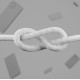 Кабель USB-C to Lightning - Belkin, Braided Silicone 1m, White